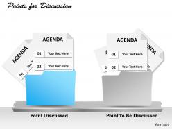 2 Staged Agenda Of Discussion Diagram 0214