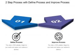 2 step process with define process and improve process