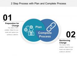 2 step process with plan and complete process