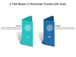2 text boxes in horizontal format with icons