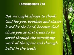 2 thessalonians 2 13 the spirit and through powerpoint church sermon