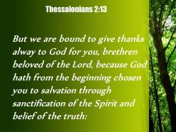 2 thessalonians 2 13 the spirit and through powerpoint church sermon