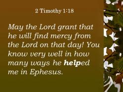 2 timothy 1 18 he helped me in ephesus powerpoint church sermon