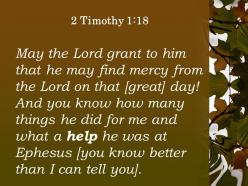 2 timothy 1 18 he helped me in ephesus powerpoint church sermon