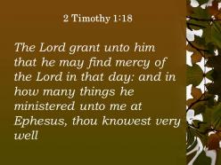 2 timothy 1 18 he helped me in ephesus powerpoint church sermon