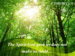 2 timothy 1 7 the spirit god gave powerpoint church sermon