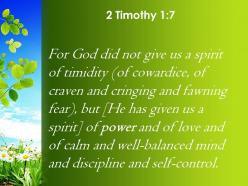 2 timothy 1 7 the spirit god gave us powerpoint church sermon