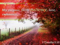2 timothy 3 10 my purpose faith patience love endurance powerpoint church sermon