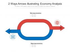 2 ways arrows illustrating economy analysis