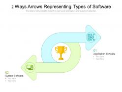 2 ways arrows representing types of software