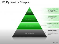 2d pyramid simple design with 4 stages
