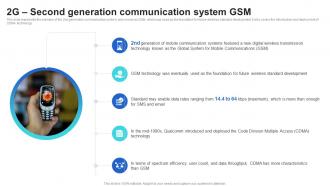 2g Second Generation Communication System GSM Mobile Communication Standards 1g To 5g