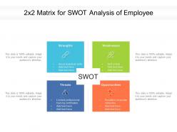 2x2 Matrix For SWOT Analysis Of Employee