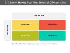 2x2 Matrix Having Four Text Boxes Of Different Color