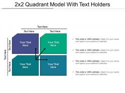 2x2 quadrant model with text holders