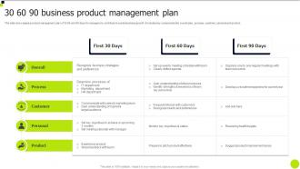 30 60 90 Business Product Management Plan