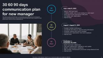 30 60 90 Day Communication Plan Powerpoint Ppt Template Bundles Informative Appealing