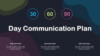 30 60 90 Day Communication Plan Ppt Slides Background Images