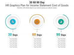 30 60 90 Day HR Graphics Plan For Income Statement Cost Of Goods Infographic Template