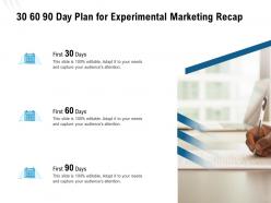 30 60 90 Day Plan For Experimental Marketing Recap Ppt Powerpoint Presentation