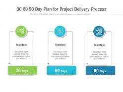 30 60 90 day plan for project delivery process infographic template