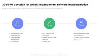 30 60 90 Day Plan For Project Management Software Implementation