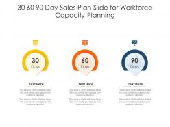 30 60 90 day sales plan slide for workforce capacity planning infographic template