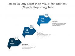 30 60 90 day sales plan visual for business objects reporting tool infographic template