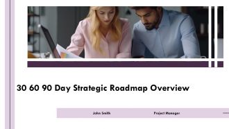 30 60 90 Day Strategic Roadmap Overview PPT Slides AT 30 60 90 Day Strategic Roadmap Overview PPT Slides AT