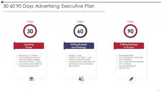30 60 90 Days Advertising Executive Plan