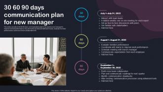 30 60 90 Days Communication Plan For New Manager