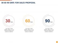 30 60 90 Days For Sales Proposal Ppt Powerpoint Presentation Pictures Layouts