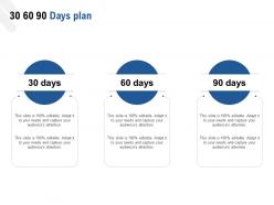 30 60 90 days plan a1027 ppt powerpoint presentation deck