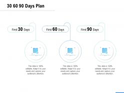 30 60 90 days plan a1051 ppt powerpoint presentation show influencers
