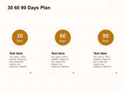 30 60 90 days plan a1055 ppt powerpoint presentation model design templates
