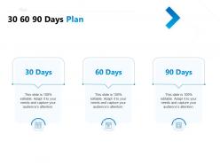 30 60 90 days plan a1062 ppt powerpoint presentation professional demonstration