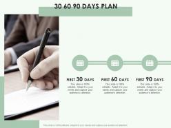 30 60 90 days plan a1074 ppt powerpoint presentation portfolio example