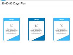 30 60 90 days plan application investor funding elevator ppt information