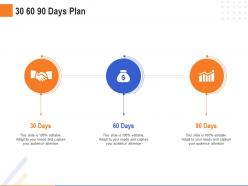 30 60 90 days plan audience attention repositry ppt powerpoint influencers