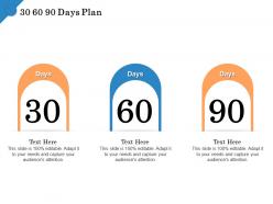 30 60 90 days plan audiences attention standards ppt powerpoint examples