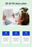 30 60 90 Days Plan Book Publishing Proposal One Pager Sample Example Document