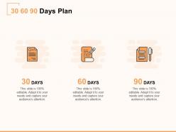 30 60 90 days plan business a876 ppt powerpoint presentation professional samples