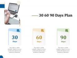 30 60 90 days plan business turnaround plan ppt background