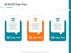 30 60 90 days plan corporate tactical action plan template company ppt designs