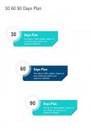 30 60 90 Days Plan Corporate Training Proposal One Pager Sample Example Document