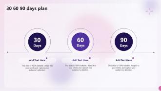 30 60 90 Days Plan Decentralized Money Investment Playbook Ppt Slides Background Images