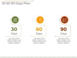 30 60 90 days plan decline number visitors theme park ppt styles master slide