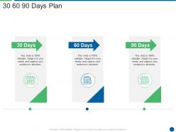 30 60 90 Days Plan Ensuring Food Safety And Grade