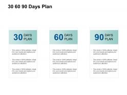30 60 90 days plan f441 ppt powerpoint presentation outline graphic images