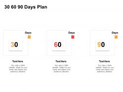 30 60 90 days plan f871 ppt powerpoint presentation slides graphics